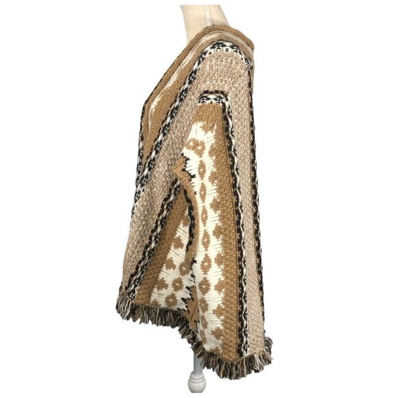 Cocogio Open Front Sweater/Cape One Size Wool Alpaca Blend - Picture 4 of 8